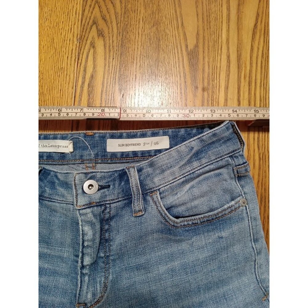 PILCRO And The Letterpress Womens Jeans 26 BLUE SLIM BOYFRIEND Preowned - Picture 3 of 12